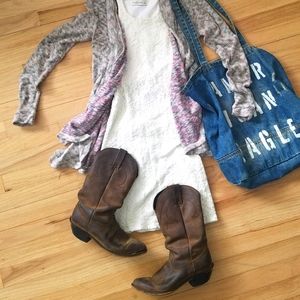 Soft Brown leather cowgirl boots
